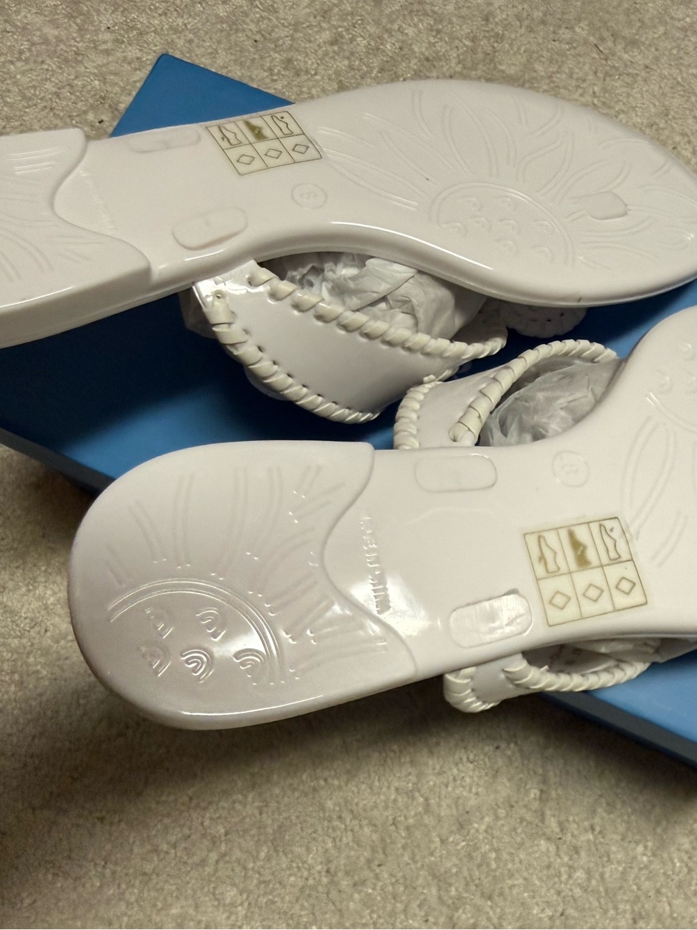 Jack Rogers White Thong Sandals - Picture 2 of 5